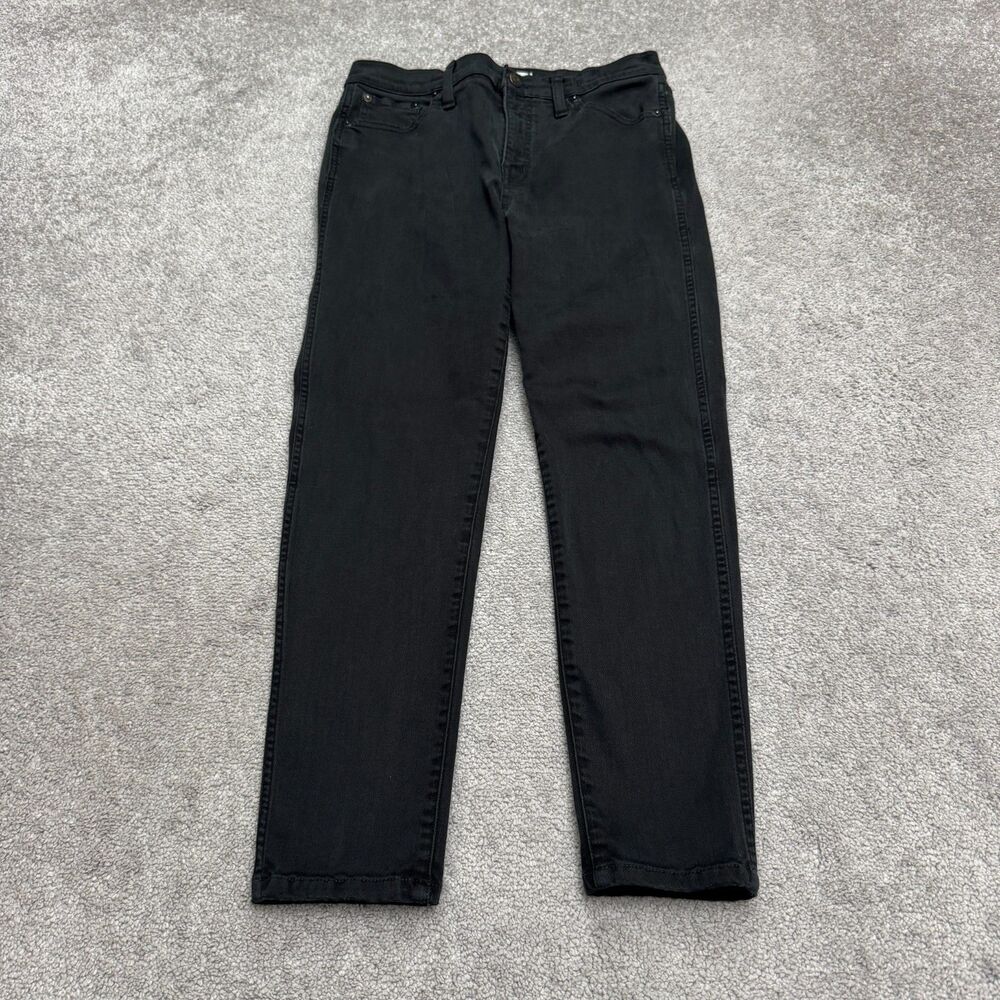 Madewell 10" High Riser Skinny Ankle Denim Jeans Women 29 Black Stretch Slim Fit